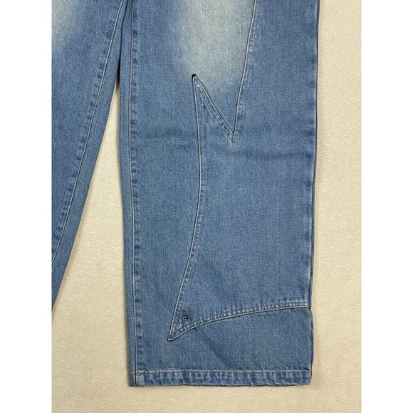 Fine Culture‎ Ebony Jeans Mens L Blue Fireman Latch Custom Seam Work Baggy Fit - Picture 10 of 16